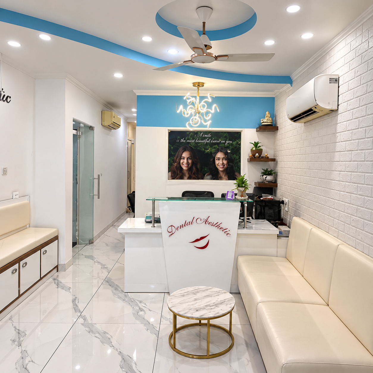 Reception Waiting Lounge at Dental Aesthetix Mohali